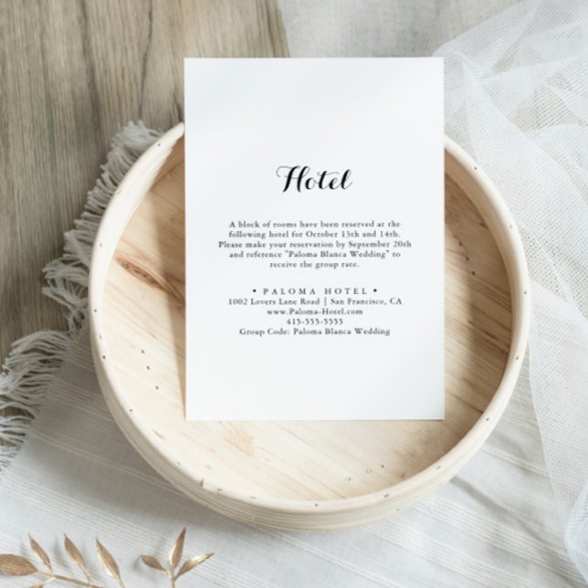Modern Calligraphy Hotel Tilläggskort (Skapare uppladdad)