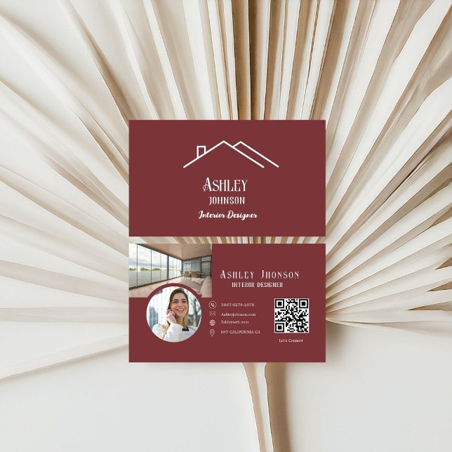 Modern Calligraphy House Décor Insida Designer Visitkort (Skapare uppladdad)