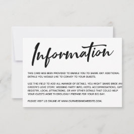 Modern calligraphy Information Guld Stripe Back OSA Kort