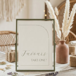 Modern Calligraphy Minimalist Arch Favors Sign Inbjudningar