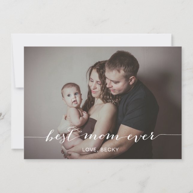 Modern Calligraphy Mors dag-fotokort Kort (Framsida)