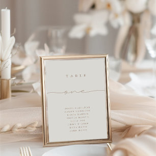 Modern Calligraphy Neutralt Bord One Bordsnummer