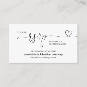 Modern calligraphy Online Bröllop Webbplats OSA Tilläggskort