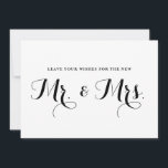 Modern Calligraphy Önskemål för den nya Mr. Och Mr Rådkort<br><div class="desc">Roligt och bröllop platta kort med svart modern kalligrafi. Liknande poster finns tillgängliga. Önskemål för den nye herr.. Och Mrs.</div>