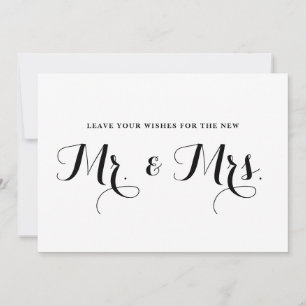 Modern Calligraphy Önskemål för den nya Mr. Och Mr Rådkort