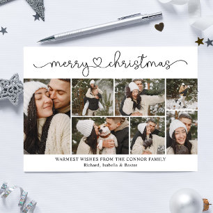Modern Calligraphy Photo Collage jul Kort