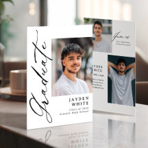 Modern Calligraphy Photo Graduation Announcement