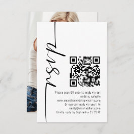 Modern Calligraphy Photo QR Code Bröllop OSA