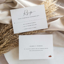 Modern Calligraphy Pumpkins-Bröllop OSA Card