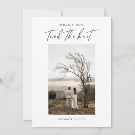 Modern Calligraphy Script Elopement Photo Meddelande