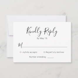 Modern Calligraphy Script Heart-Bröllop OSA Card