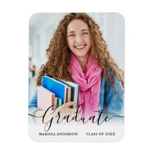 Modern Calligraphy Script Photo Grad-meddelande Magnet
