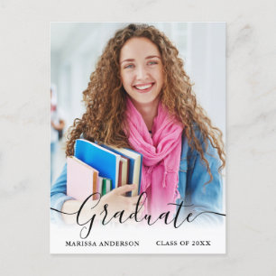 Modern Calligraphy Script Photo Grad-meddelande Vykort