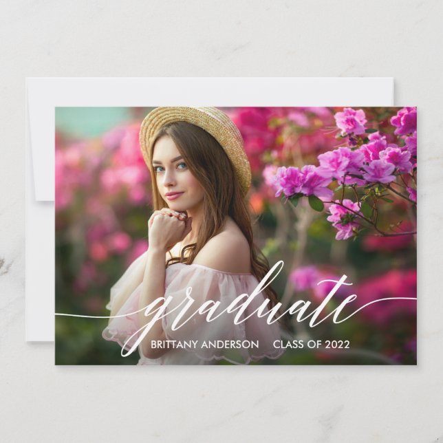 Modern Calligraphy Script Photo Studenten Meddelande (Framsida)