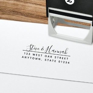 Modern Calligraphy Script-Returadress Självfärgande Stämpel
