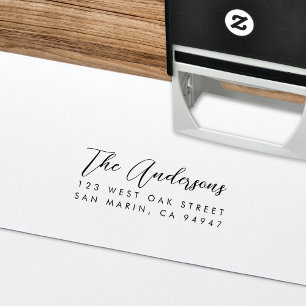 Modern Calligraphy Script-Returadress Självfärgande Stämpel