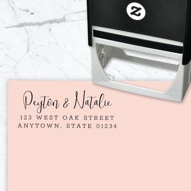 Modern Calligraphy Script-Returadress Självfärgande Stämpel (Skapare uppladdad)