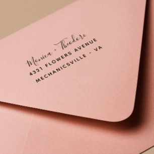 Modern Calligraphy-skript bröllop Självfärgande Stämpel