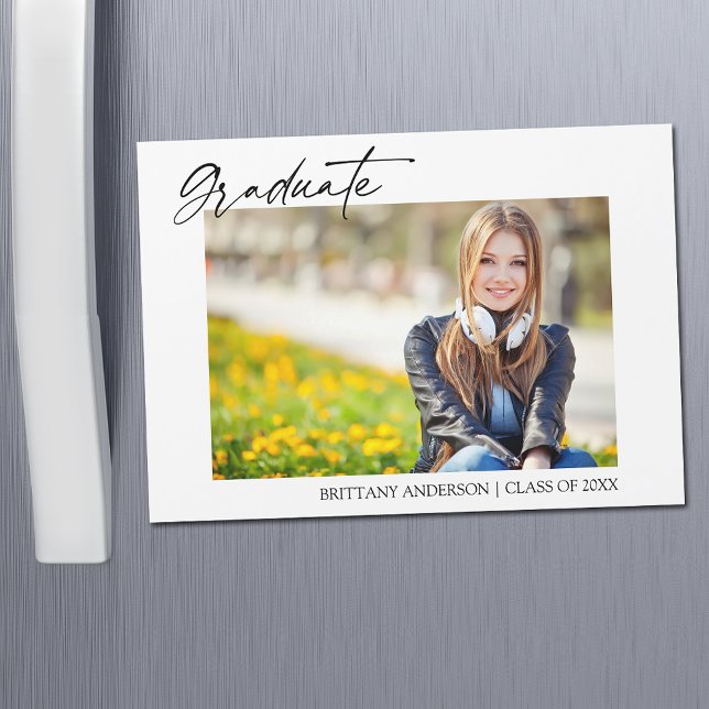 Modern Calligraphy Snyggt Studenten Magnet Card (Customize to change your personalized text size or text style.)