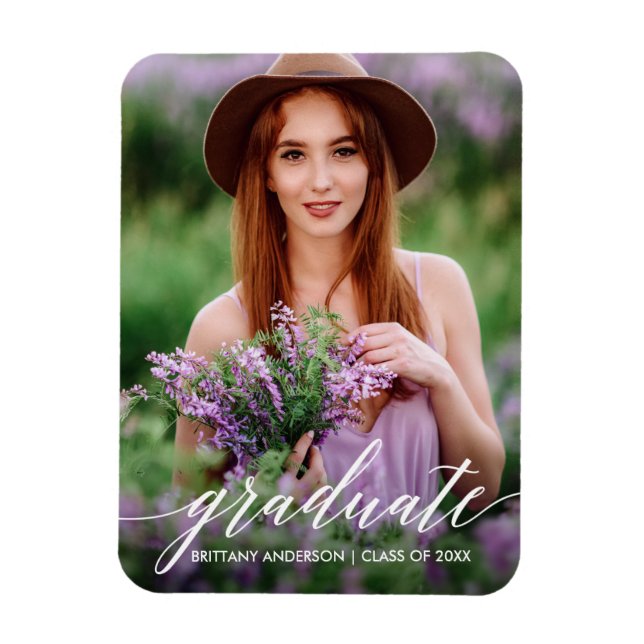 Modern Calligraphy Studenten Photo Magnet (Vertikal)