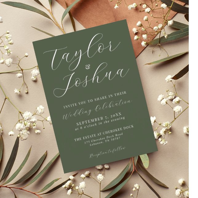 Modern Calligraphy Wedding Investigation Magnet (Skapare uppladdad)