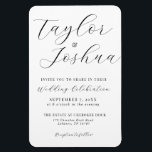 Modern Calligraphy Wedding Investigation Magnet<br><div class="desc">Minimalistisk modern design med vackert kalligrafi-skript! Leta efter matchande OSA kort i samma samling!</div>