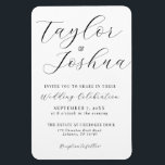 Modern Calligraphy Wedding Investigation Magnet<br><div class="desc">Minimalistisk modern design med vackert kalligrafi-skript! Leta efter matchande OSA kort i samma samling!</div>
