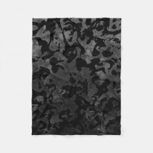 Modern Camo-Black och Mörk Grått-kamouflage Fleecefilt