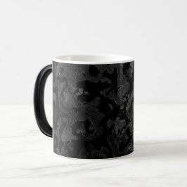 Modern Camo-Black och Mörk Grått-kamouflage Magisk Mugg