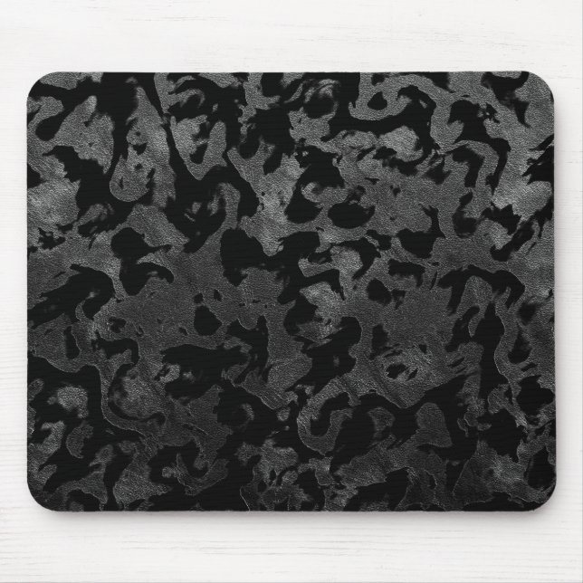 Modern Camo-Black och Mörk Grått-kamouflage Musmatta (Framsidan)