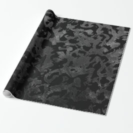 Modern Camo-Black och Mörk Grått-kamouflage Presentpapper