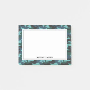 Modern Camouflage Mönster Namn Black Post it Note Post-it Block