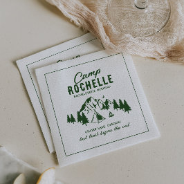 Modern Camping Bachelorette Party Pappersservett