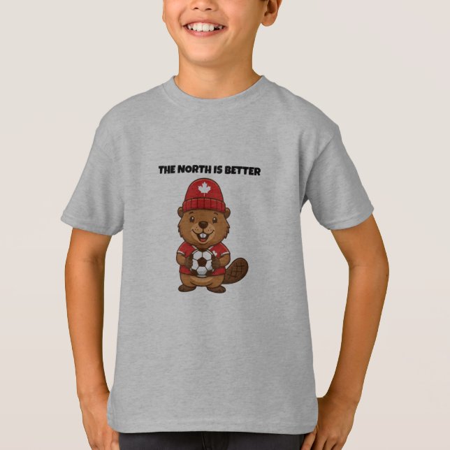 Modern Canada Soccer Beaver Kids Tee - 2026 Pride (Framsida)