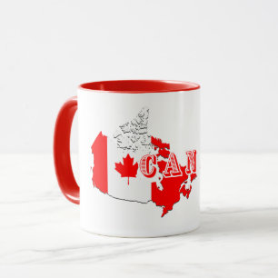 Modern Canadian Art Brev karta Flagga Souveni Mugg