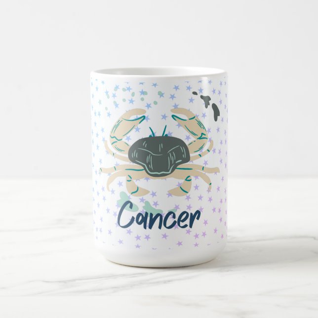 Modern Cancer Crab Zodiac Kaffemugg (Center)