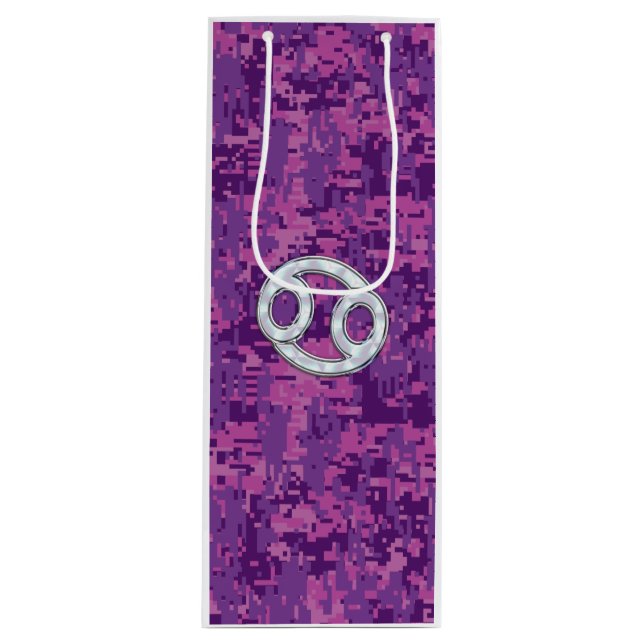 Modern Cancer Zodiac Sign Rosa Digital Camouflage (Framsidan)