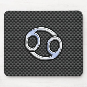 Modern cancerzodiac-symbol kolfiberutskrift musmatta