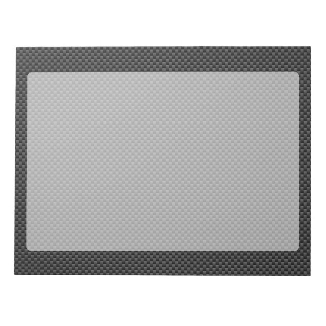 Modern Carbon Fiber Stil Skriv ut bakgrund Anteckningsblock (Framsida)
