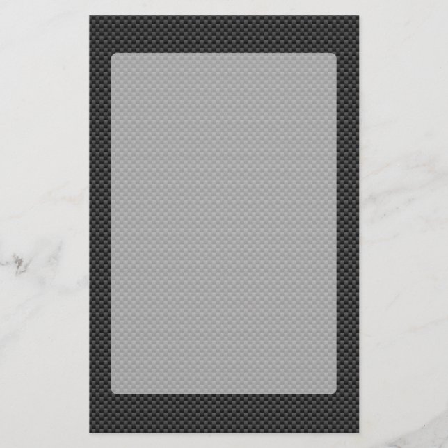 Modern Carbon Fiber Stil Skriv ut bakgrund Brevpapper (Framsida)