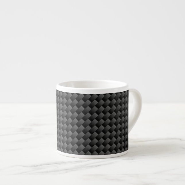 Modern Carbon Fiber Stil Skriv ut bakgrund Espressomugg (Framsida höger)