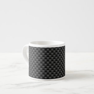 Modern Carbon Fiber Stil Skriv ut bakgrund Espressomugg