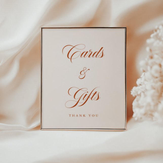 Modern Cards and Gifts Bridal Shower Table Poster (Skapare uppladdad)