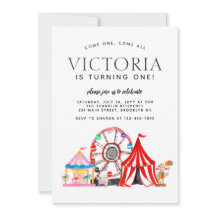 Modern Carnival Circus-festival Party Kid Birthday