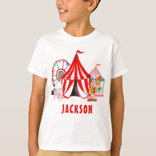 Modern Carnival Circus festival Show Barn Namn T Shirt