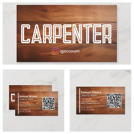 Modern Carob Carpenter Visitkort