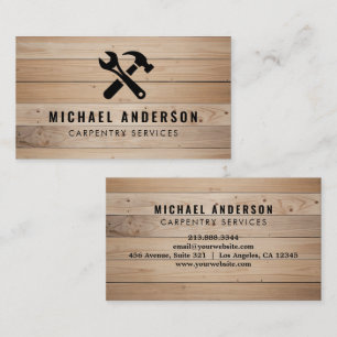 Modern Carpentry Service och Handyman Wood Visitkort