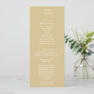 Modern Cashmere Bröllopsordningsföljd Program