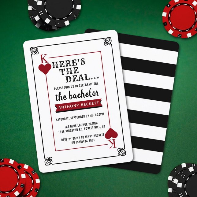 Modern Casino Night Sällskapsfest Inbjudan (Skapare uppladdad)