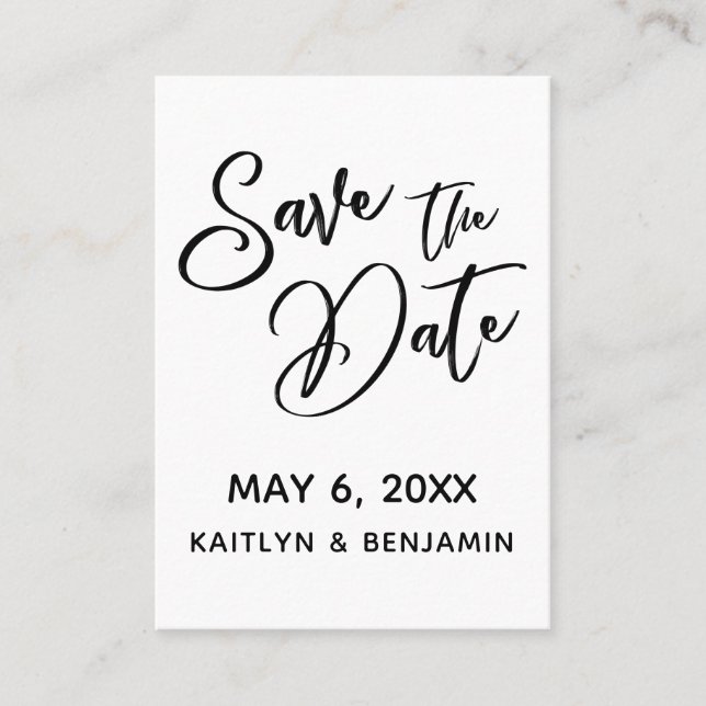 Modern Casual Save the Date & Bröllopsdetaljkort Visitkort (Framsida)